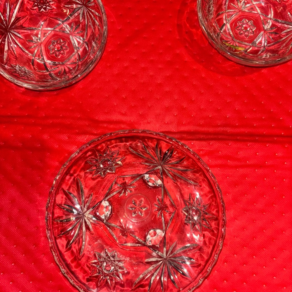Elegant Crystal Glass Bowl Set